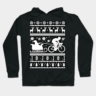 Santa and bycicle Hoodie